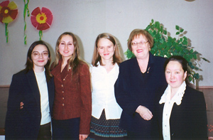 Члены научной школы. Слева направо: Т.И. Радикова, М.В. Бовина, Г.С. Трофимова, М.Н. Сираева.